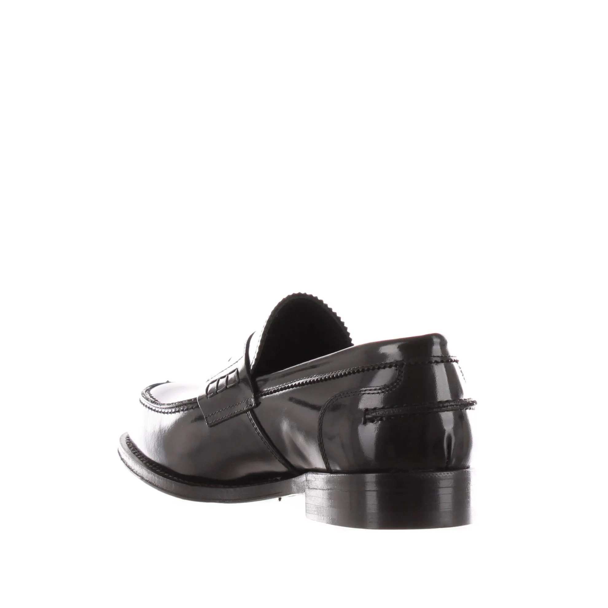 Mocassino con mascherina in pelle