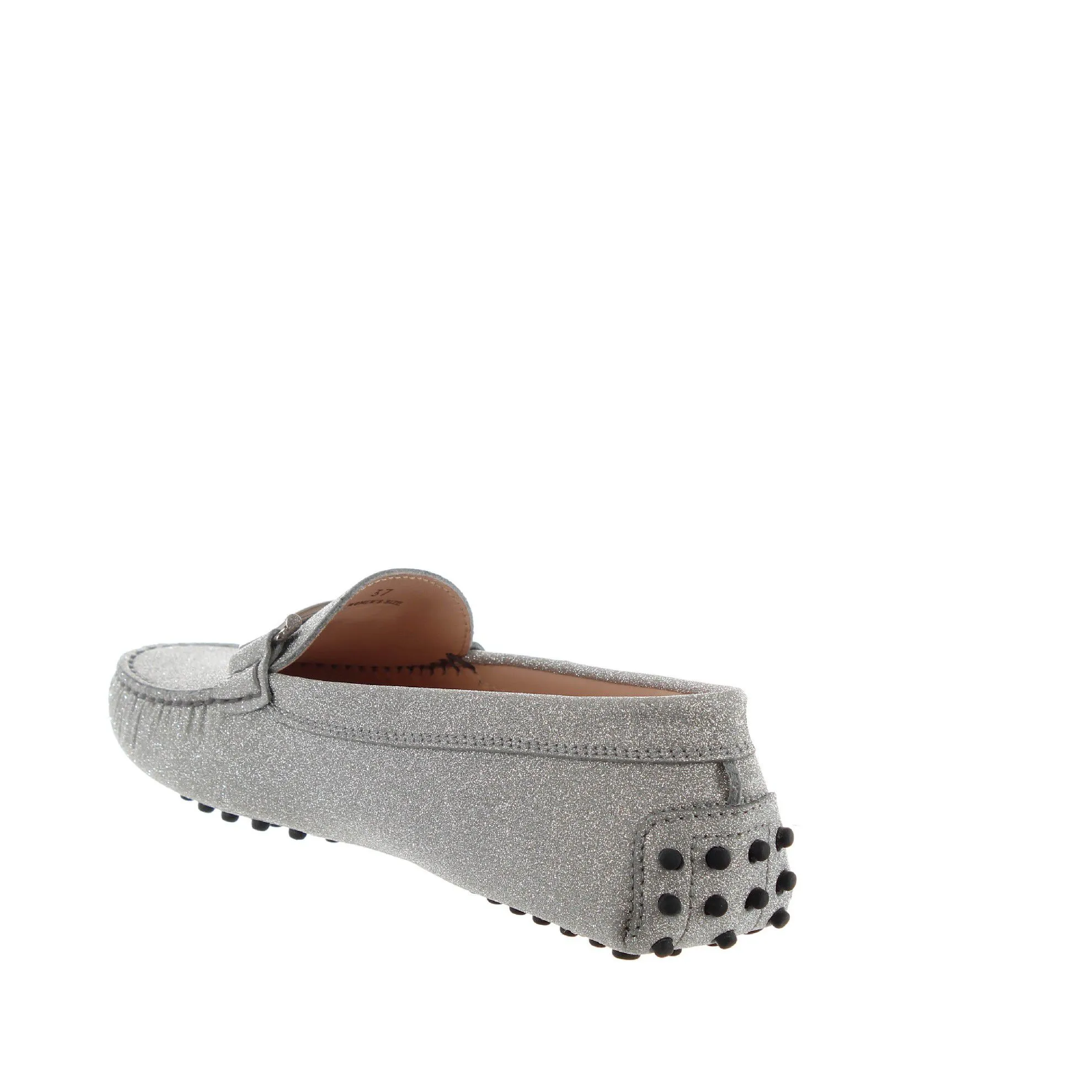 Mocassino in pelle glitterata