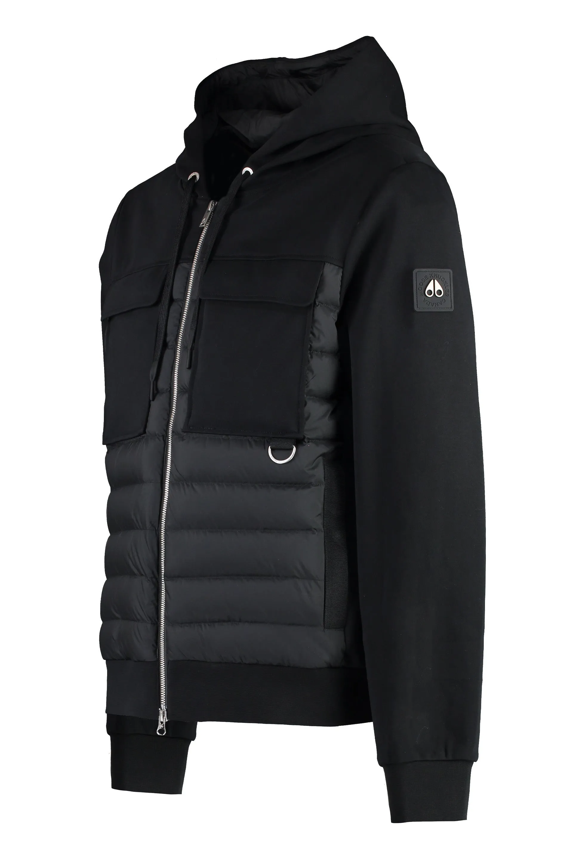 Moose Knuckles Felpa Air Down Explorer con pannello frontale imbottito