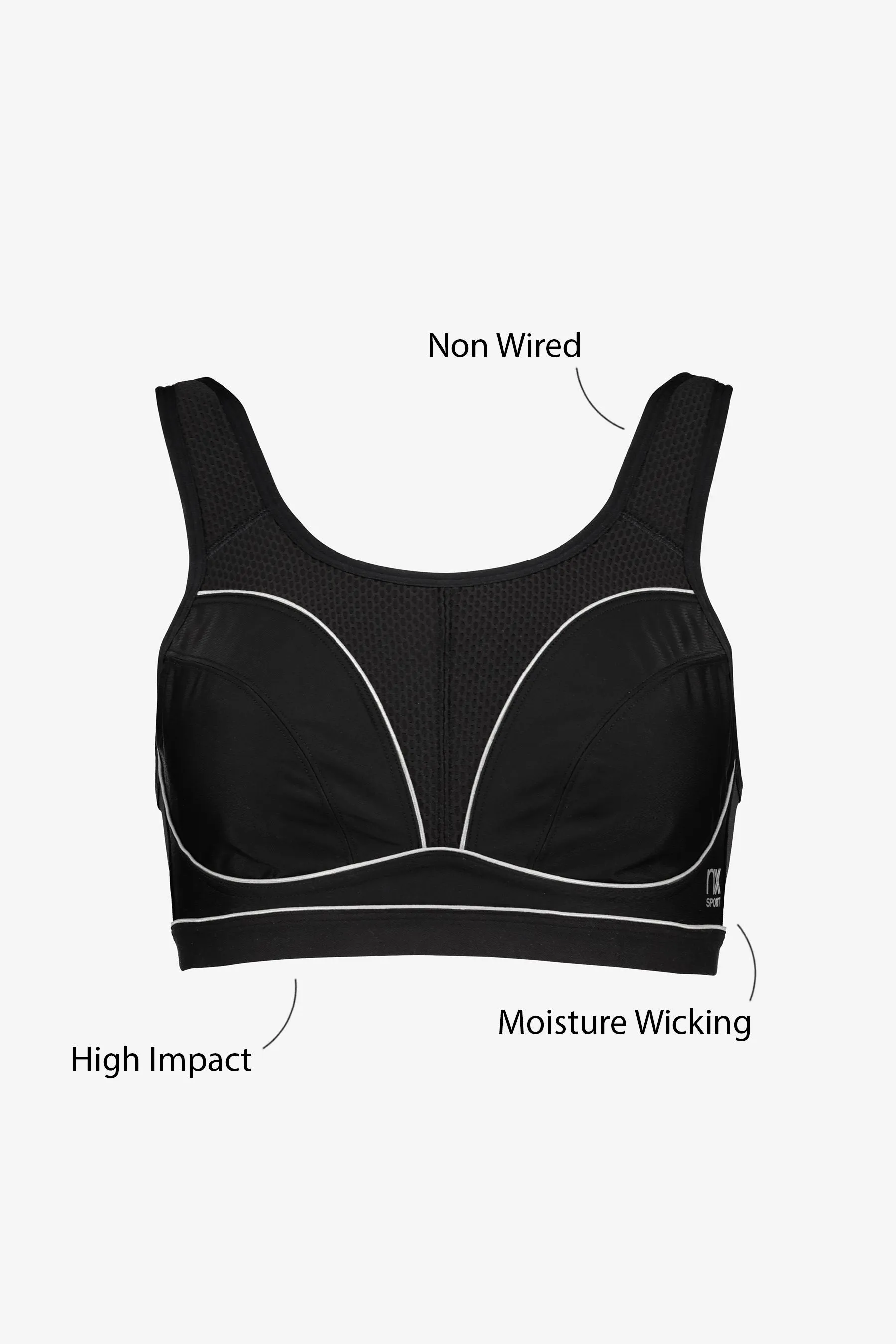 Next Active - Reggiseno sportivo non imbottito sostegno elevato