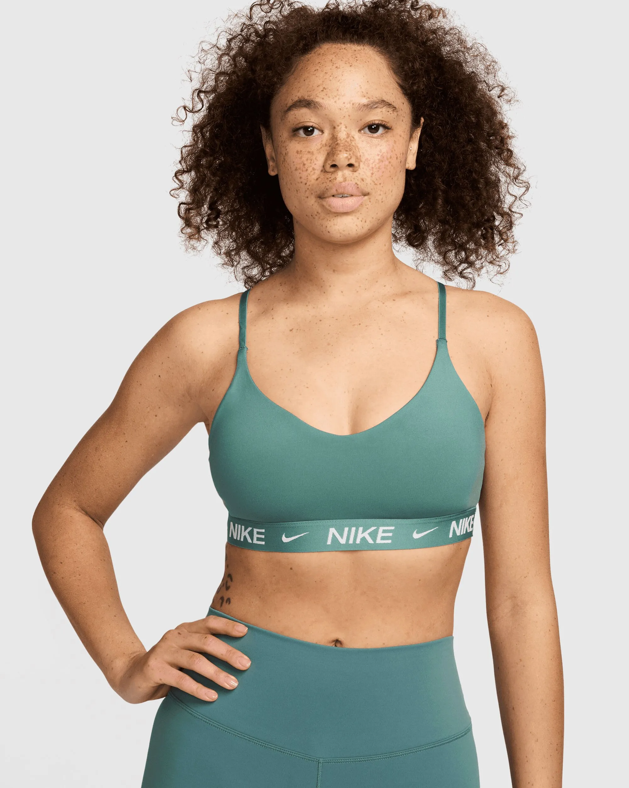 Nike Bra Imbottito Regolabile Indy Light Support Verde Donna