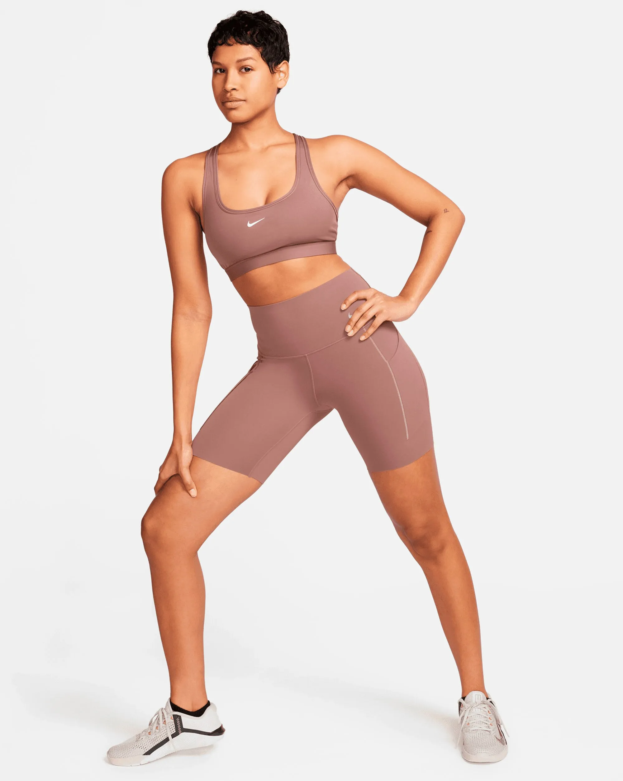 Nike Swoosh Light Support Bra Non Imbottito Rosa Donna