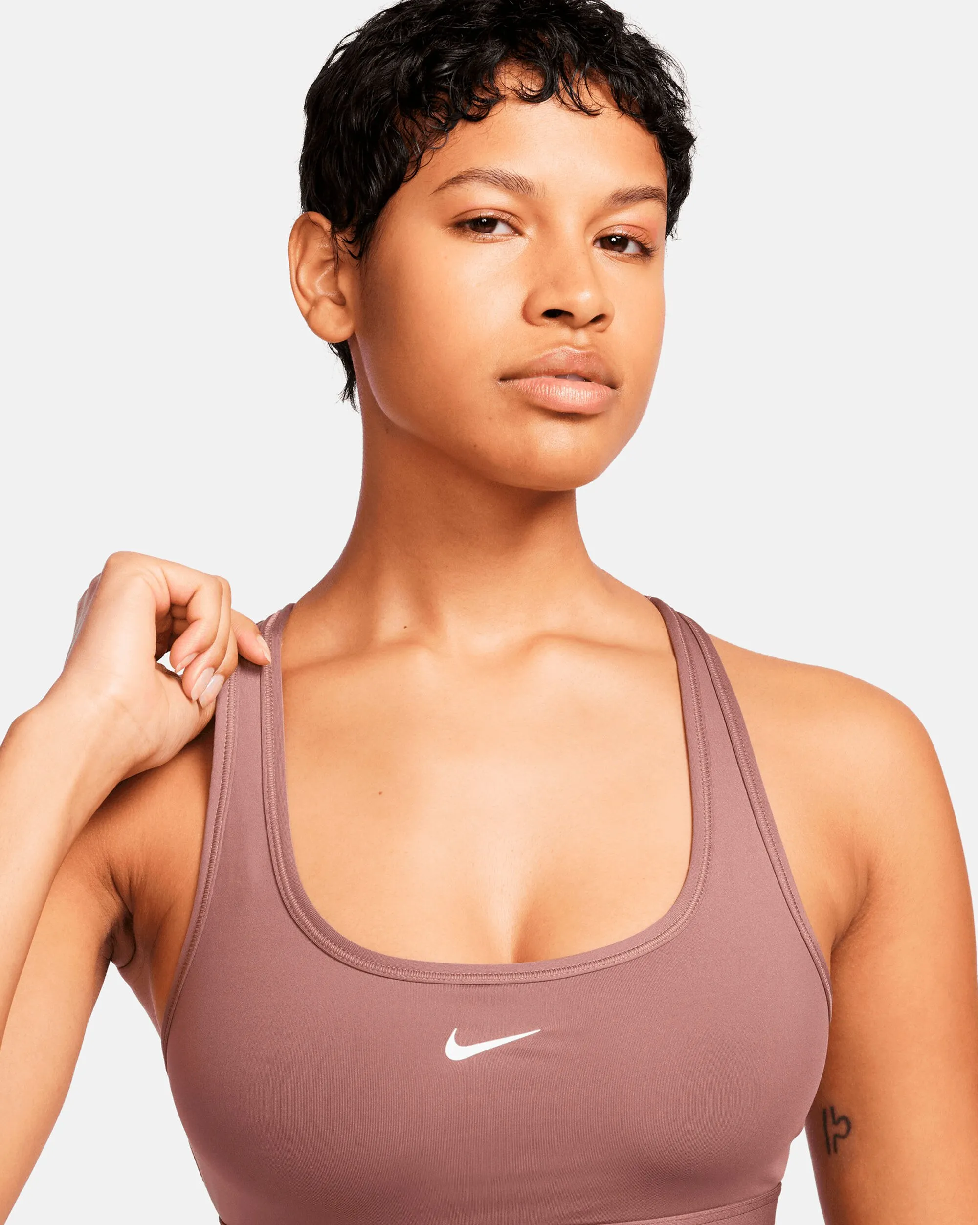 Nike Swoosh Light Support Bra Non Imbottito Rosa Donna