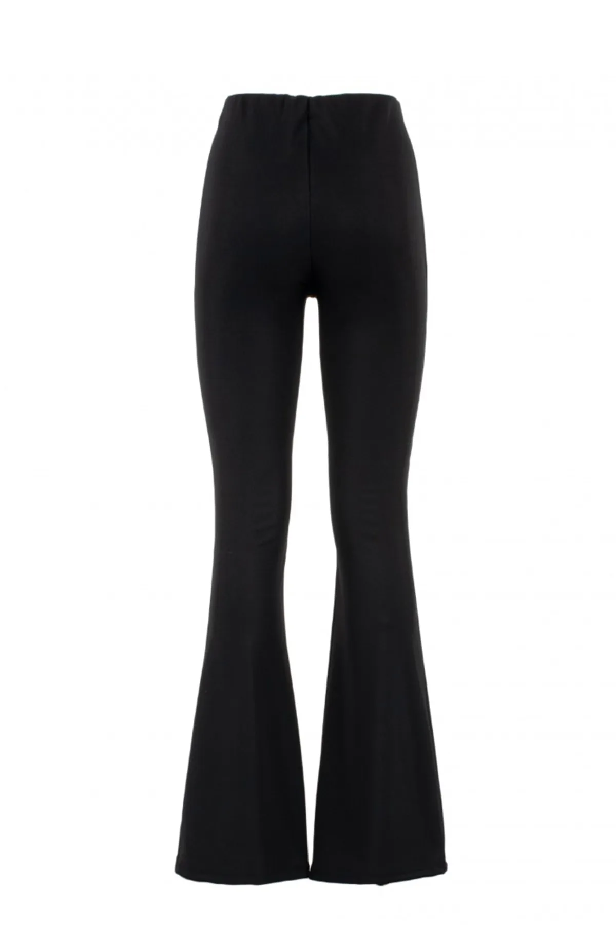 Pantalone donna leggings vita alta elasticizzato gamba a zampetta elastioco in vita