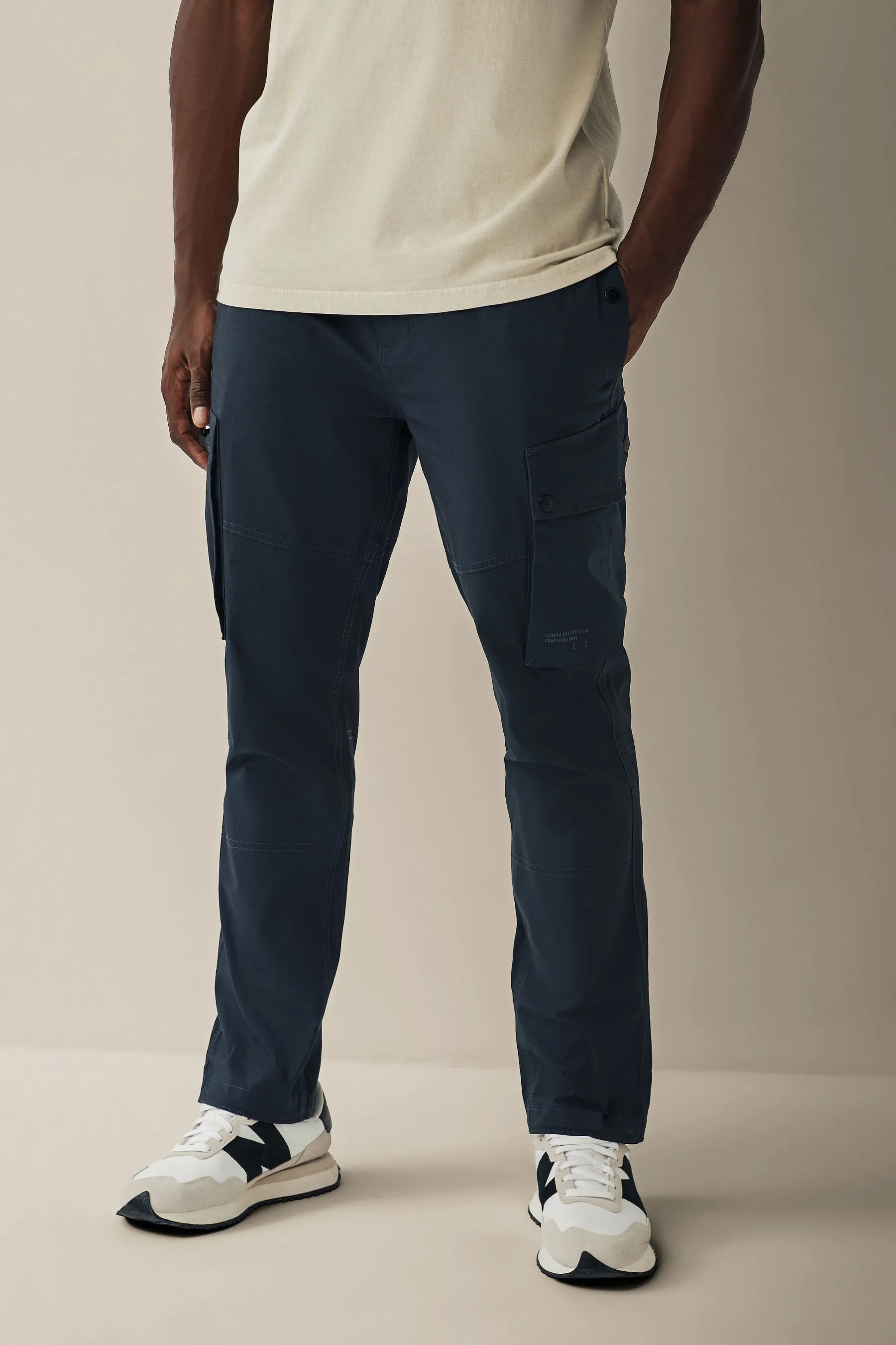 Pantaloni multitasche cargo elasticizzato leggero