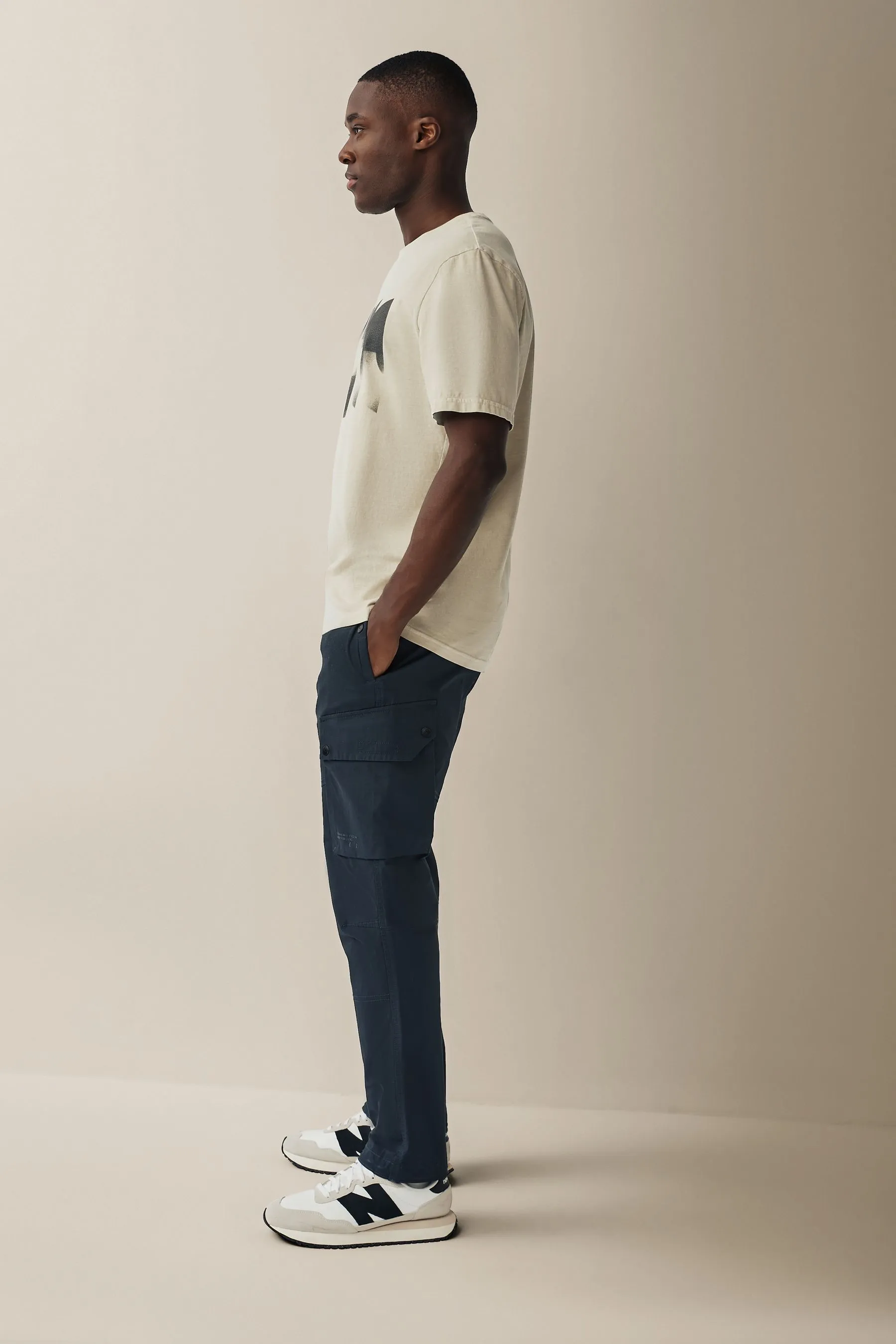 Pantaloni multitasche cargo elasticizzato leggero