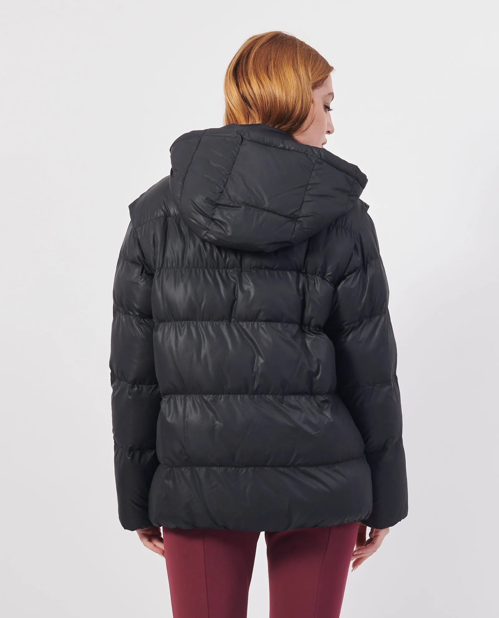 PATRIZIA PEPE      Piumino oversize Patrizia Pepe in nylon lucido