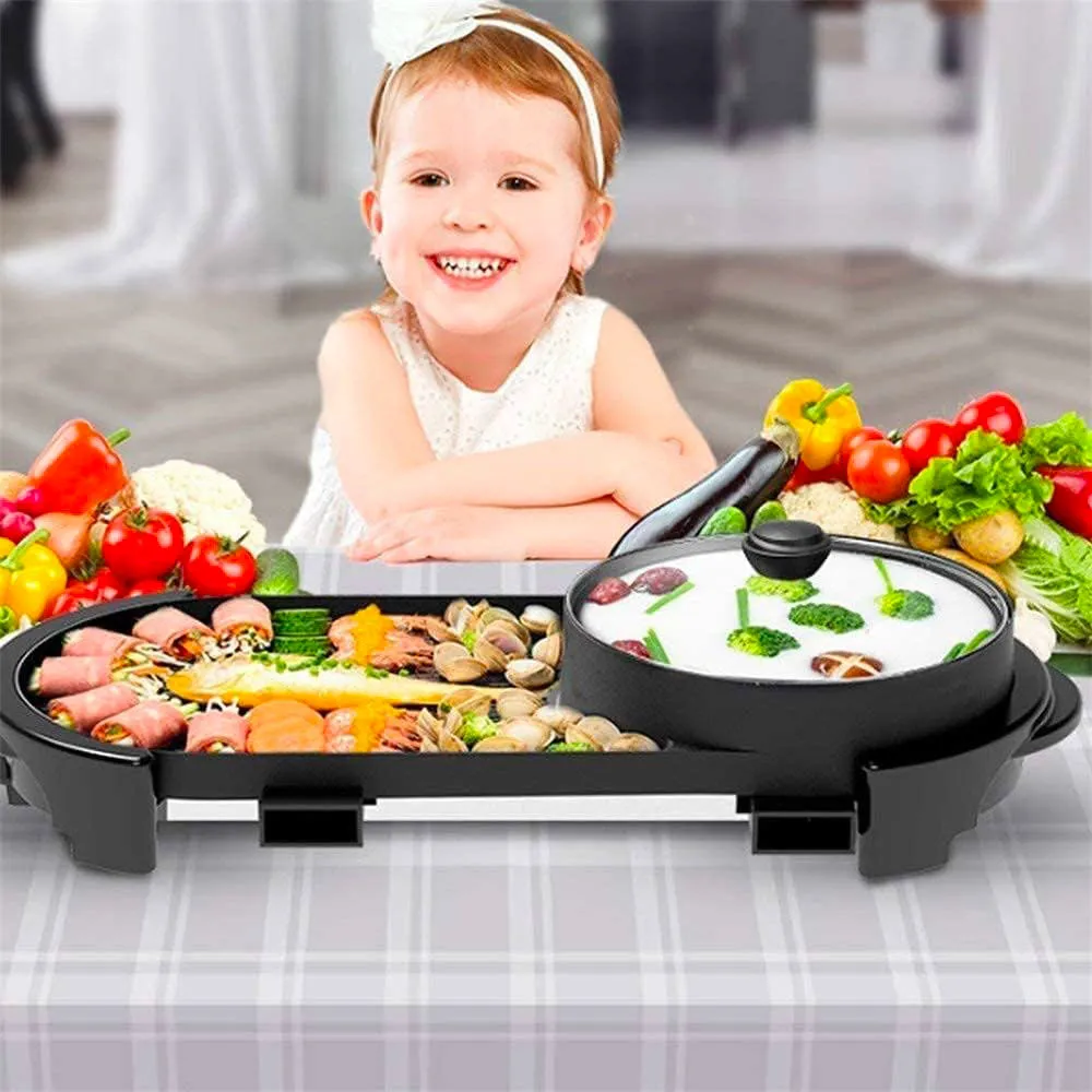 Pentola calda multifunzionale, griglia per barbecue elettrica Scaldavivande per interni
