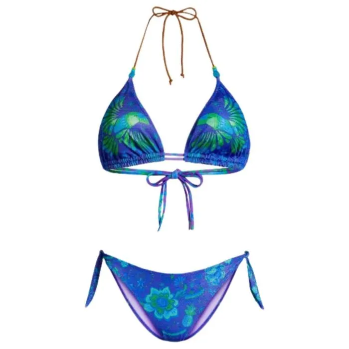 Pin-Up Stars Bikini Triangolo Imbottito Slip Fiocchi Stampa Apache