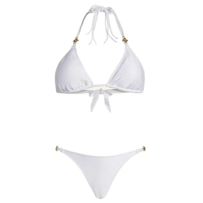 Pin-Up Stars Bikini Triangolo Imbottito Slip Small Lycra Tinta Unita Ondina