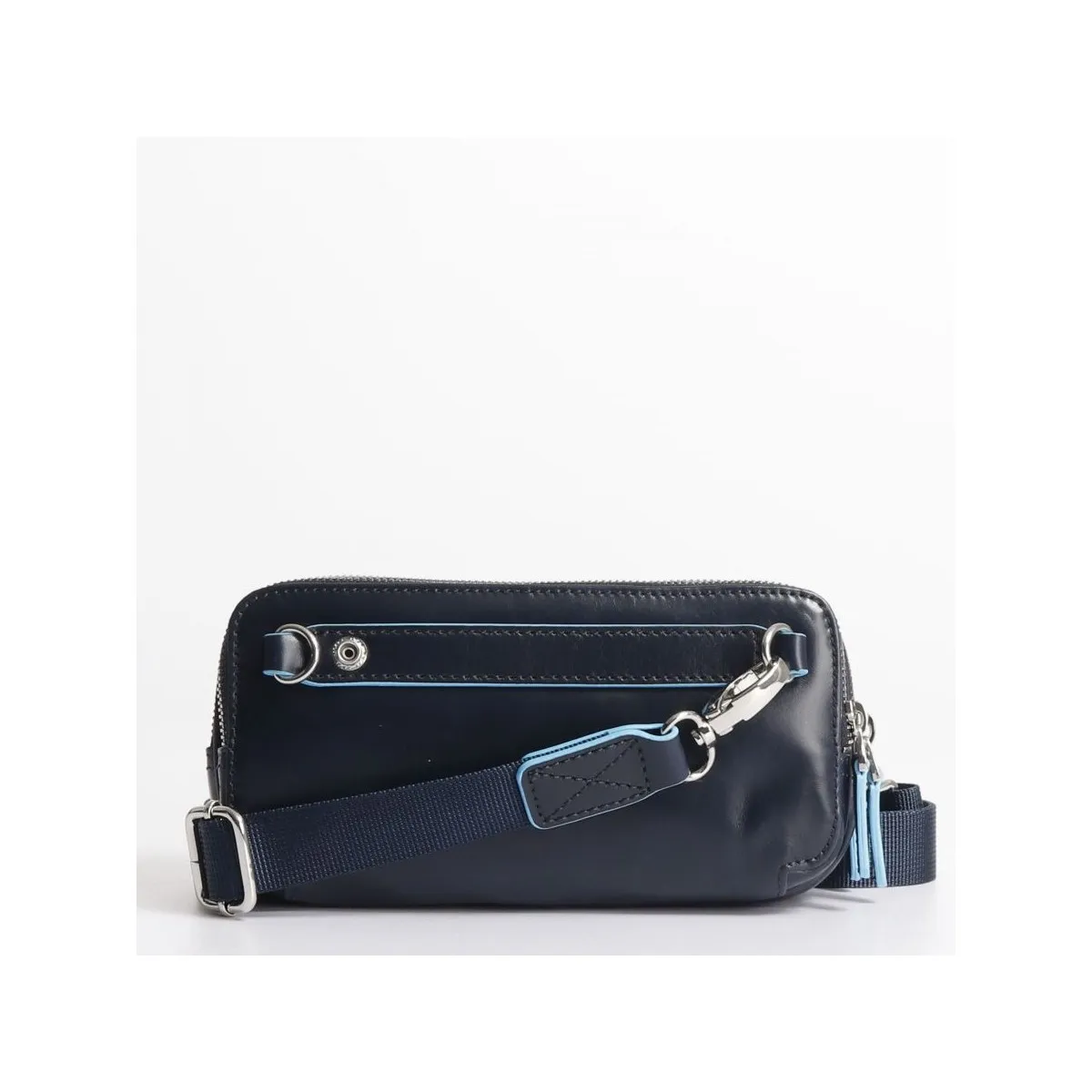 Piquadro Blue Square pochette a mano, 3 scomparti, pelle nero