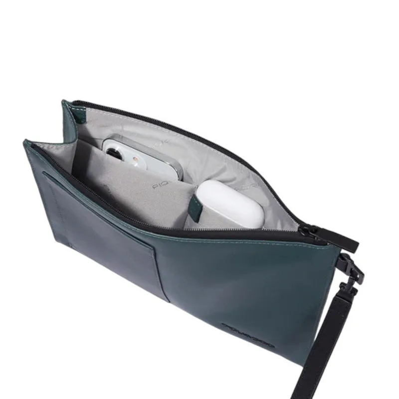 Piquadro Pochette in Pelle Porta iPad®Mini con Manico Removibile