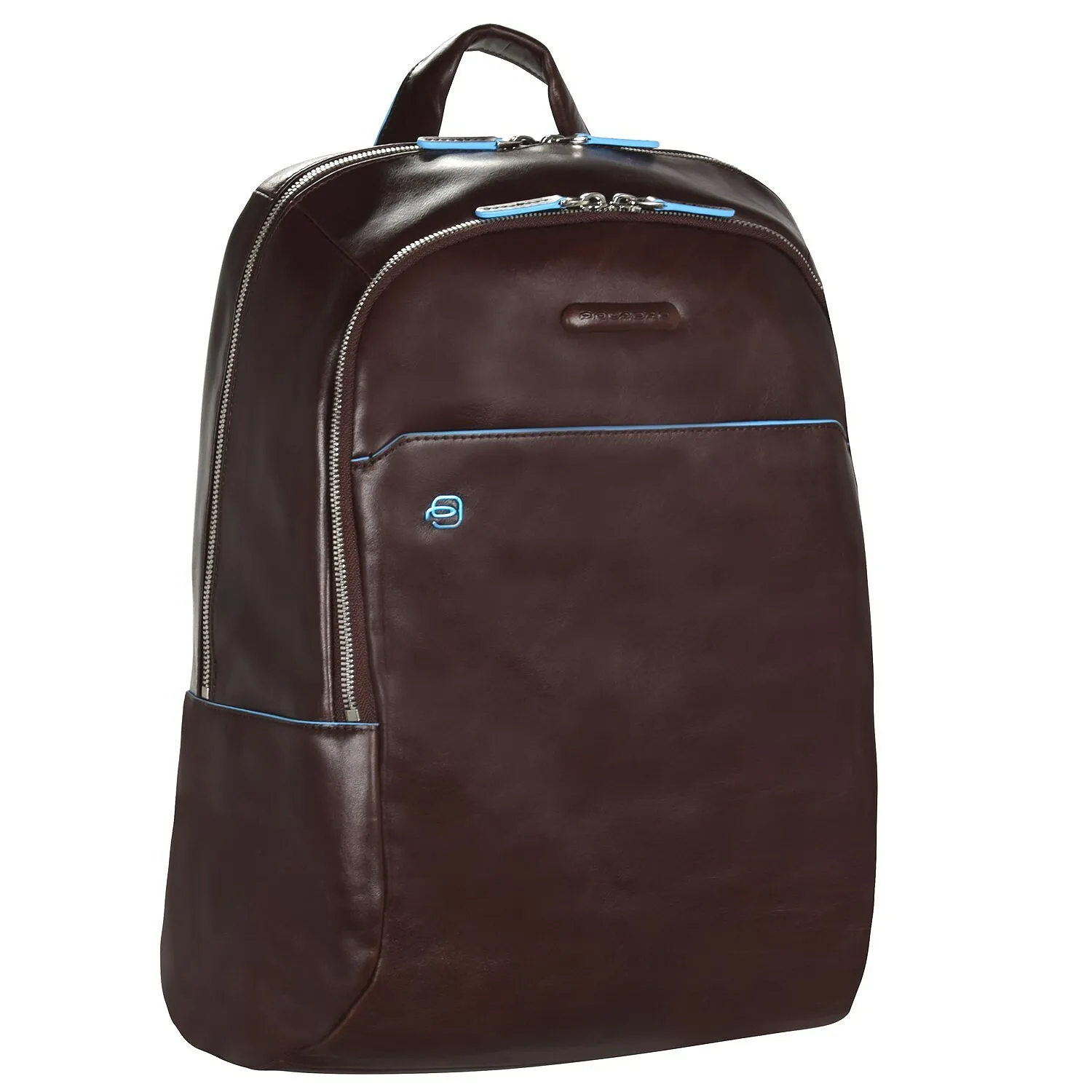 Piquadro Zaino blu quadrato in pelle 39 cm Scomparto per laptop