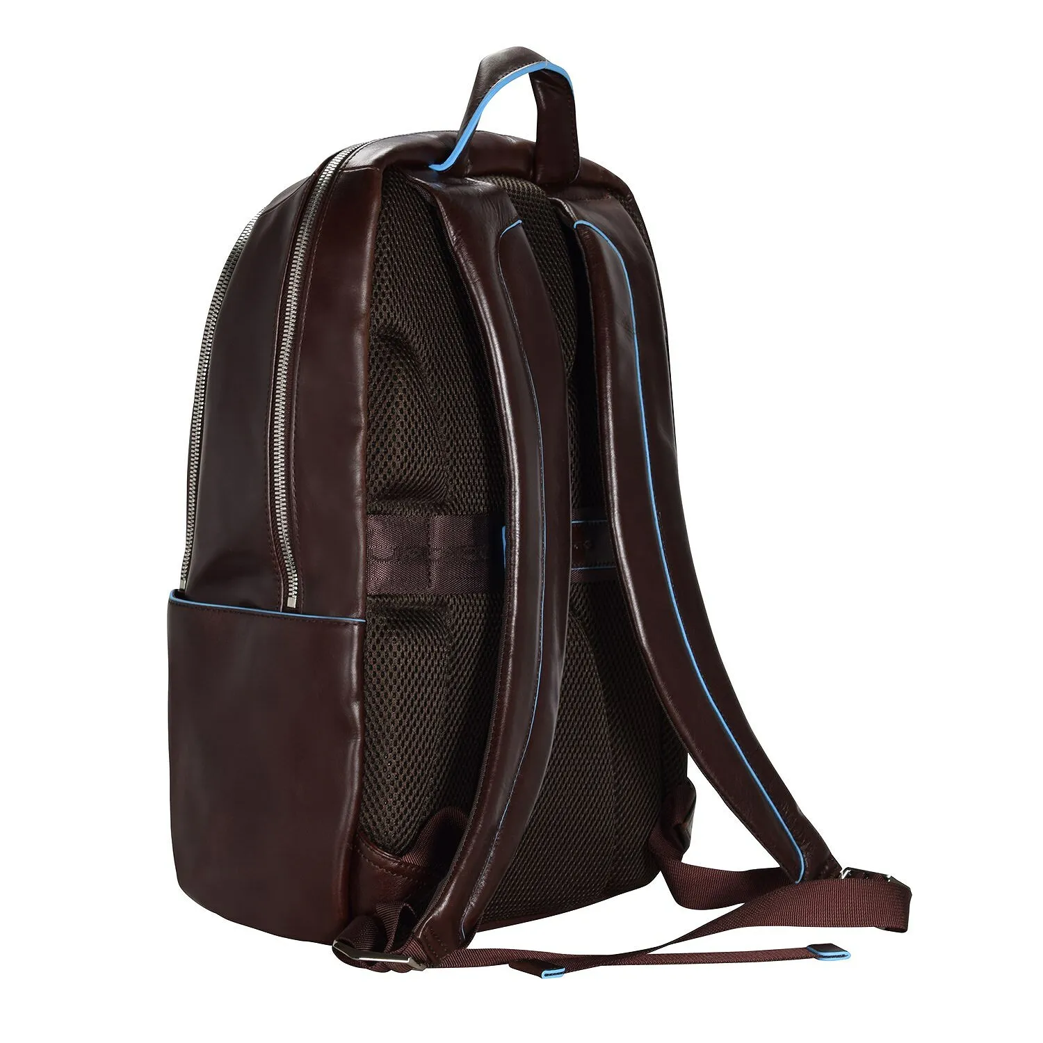 Piquadro Zaino blu quadrato in pelle 39 cm Scomparto per laptop