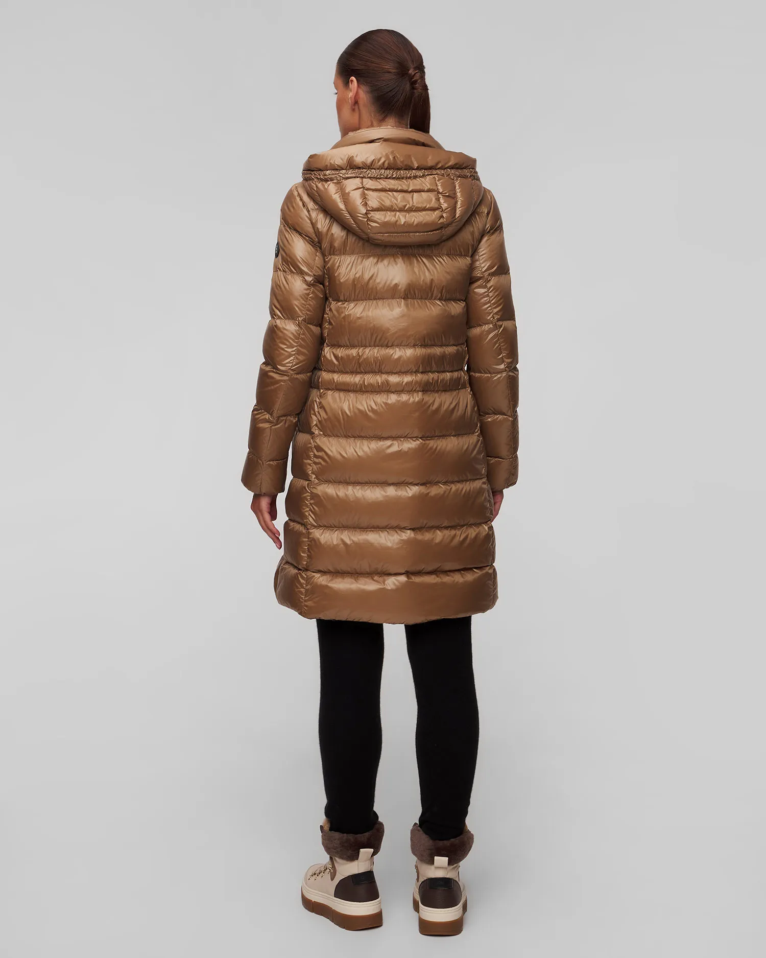 Piumino lungo marrone da donna BOGNER Lynn-D4 36306550-794