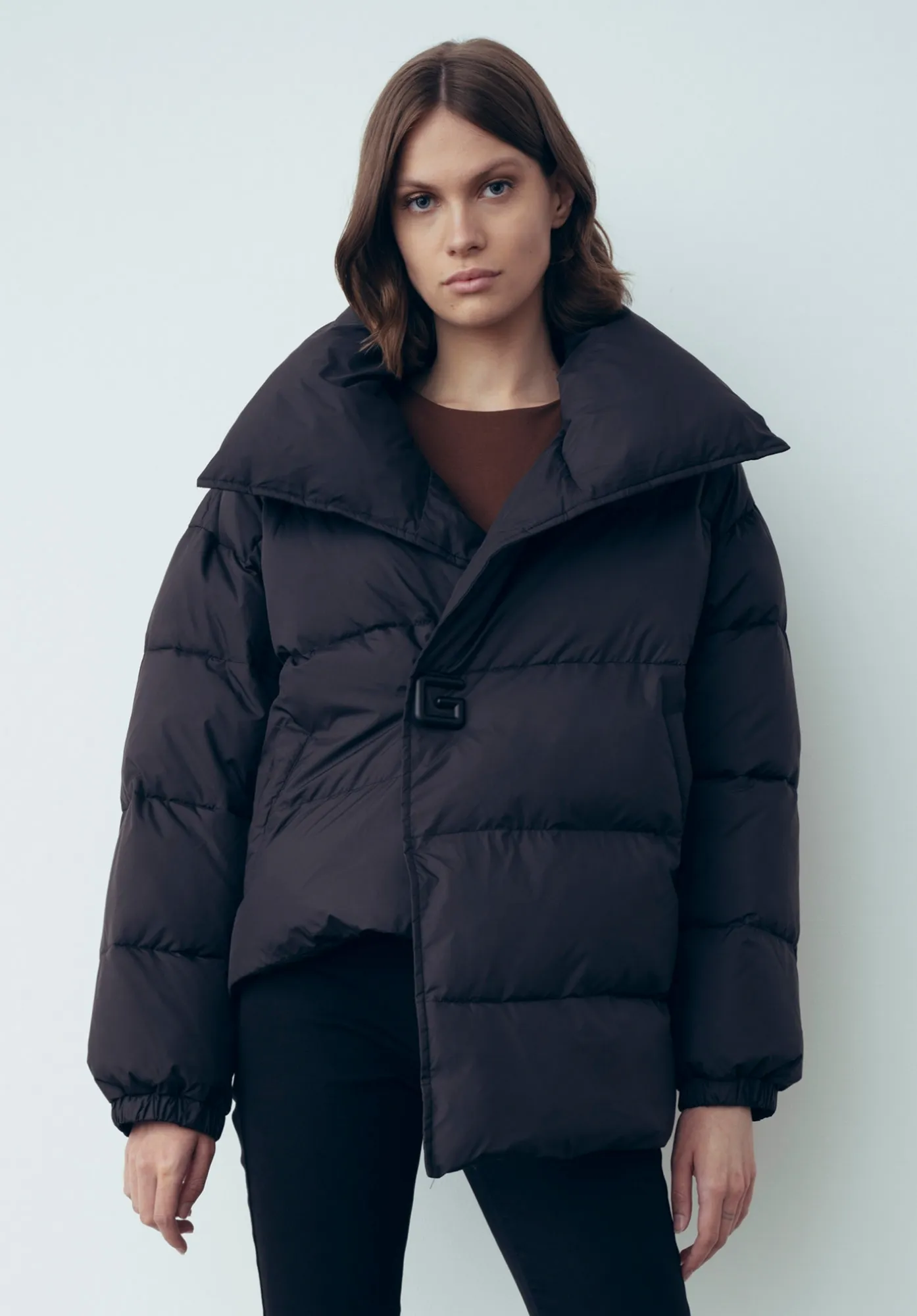 Piumino Oversize In Poliestere Nero - Gaëlle Paris