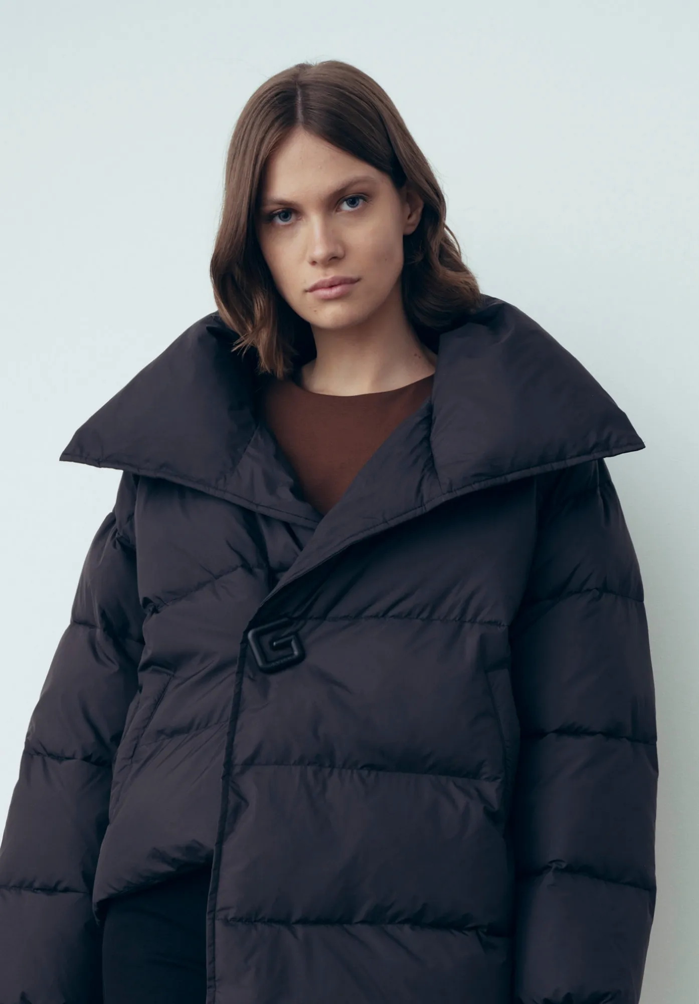 Piumino Oversize In Poliestere Nero - Gaëlle Paris
