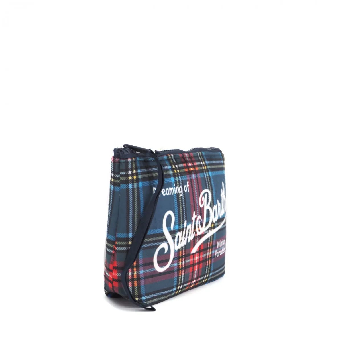 Pochette Aline A Quadretti, Blu