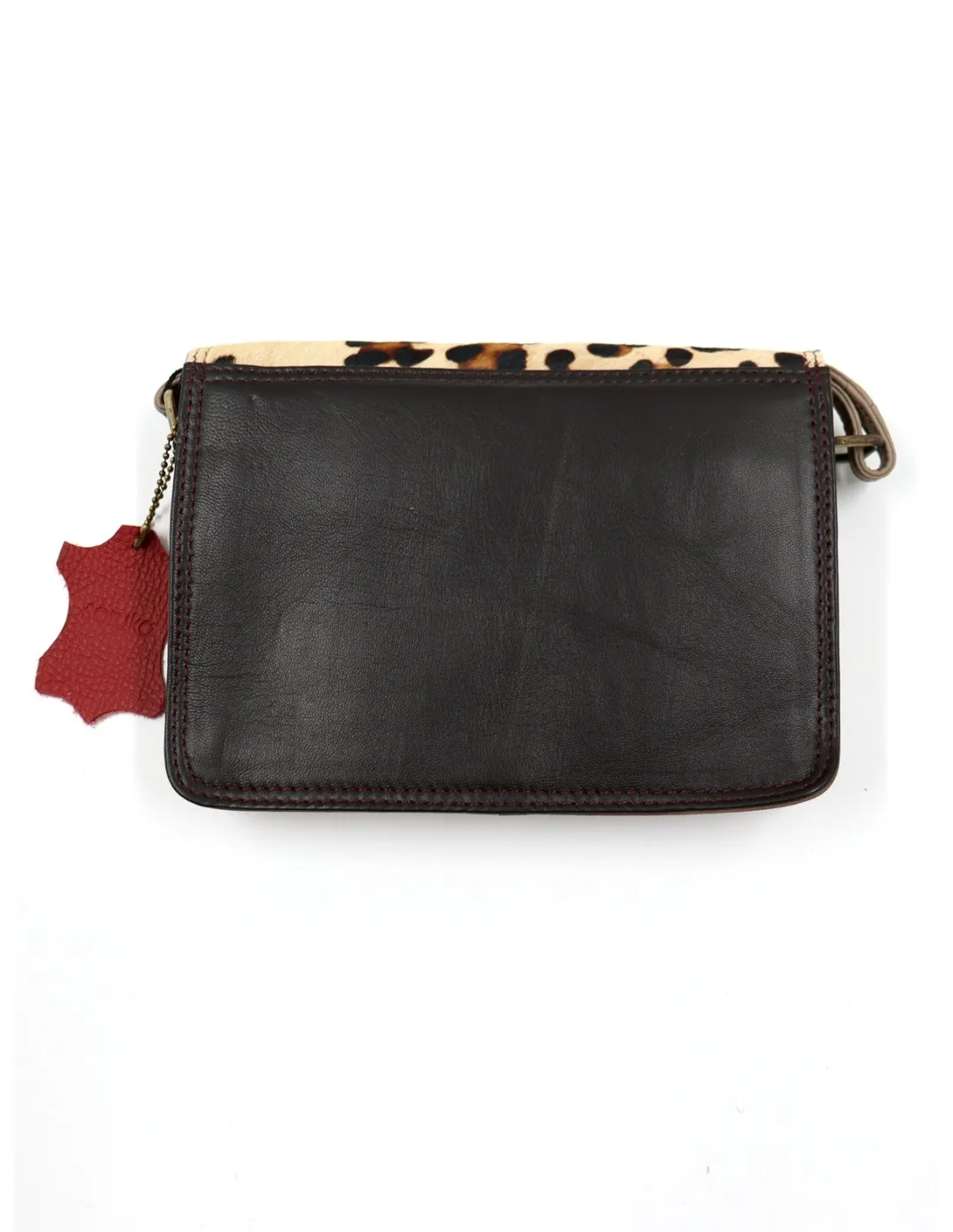 POCHETTE IN PELLE RICICLATA 21x15x5 cm "FLAP PRINTED"