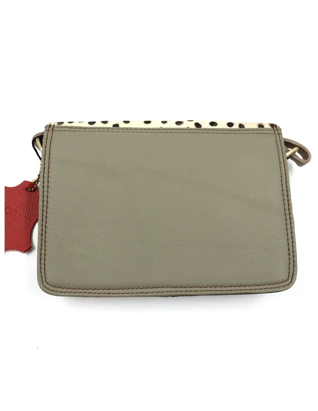 POCHETTE IN PELLE RICICLATA 21x15x5 cm "FLAP PRINTED"