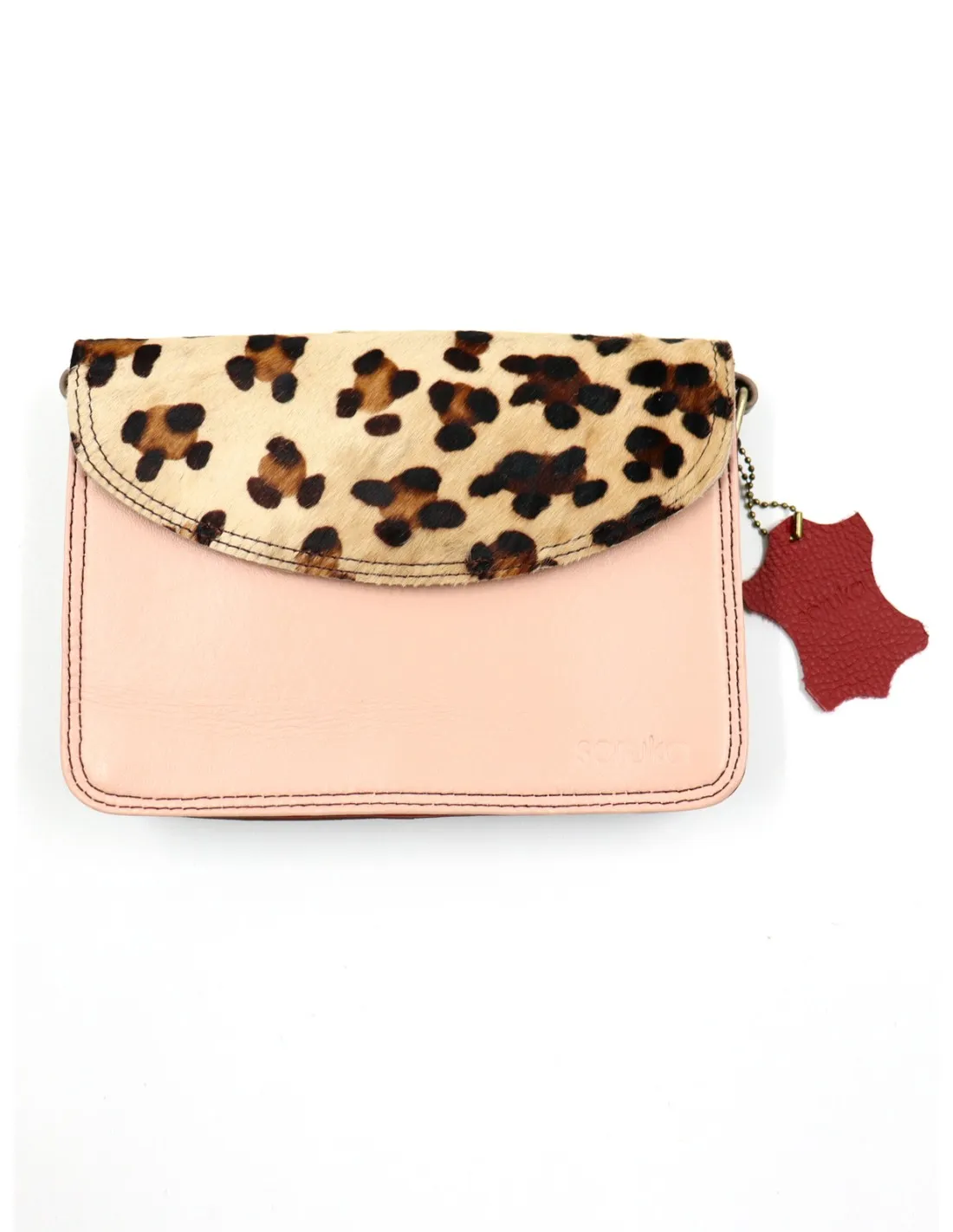 POCHETTE IN PELLE RICICLATA 21x15x5 cm "FLAP PRINTED"