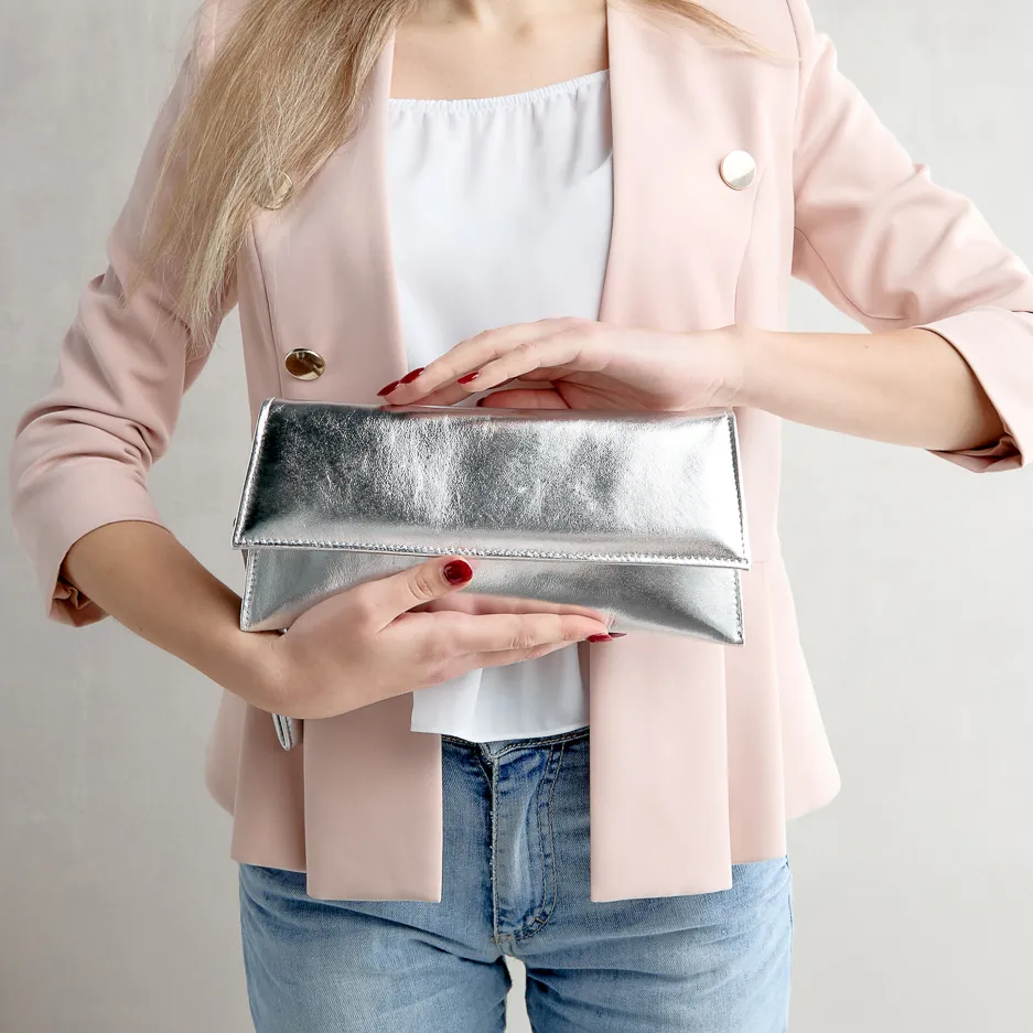 Pochette Laminata Argento