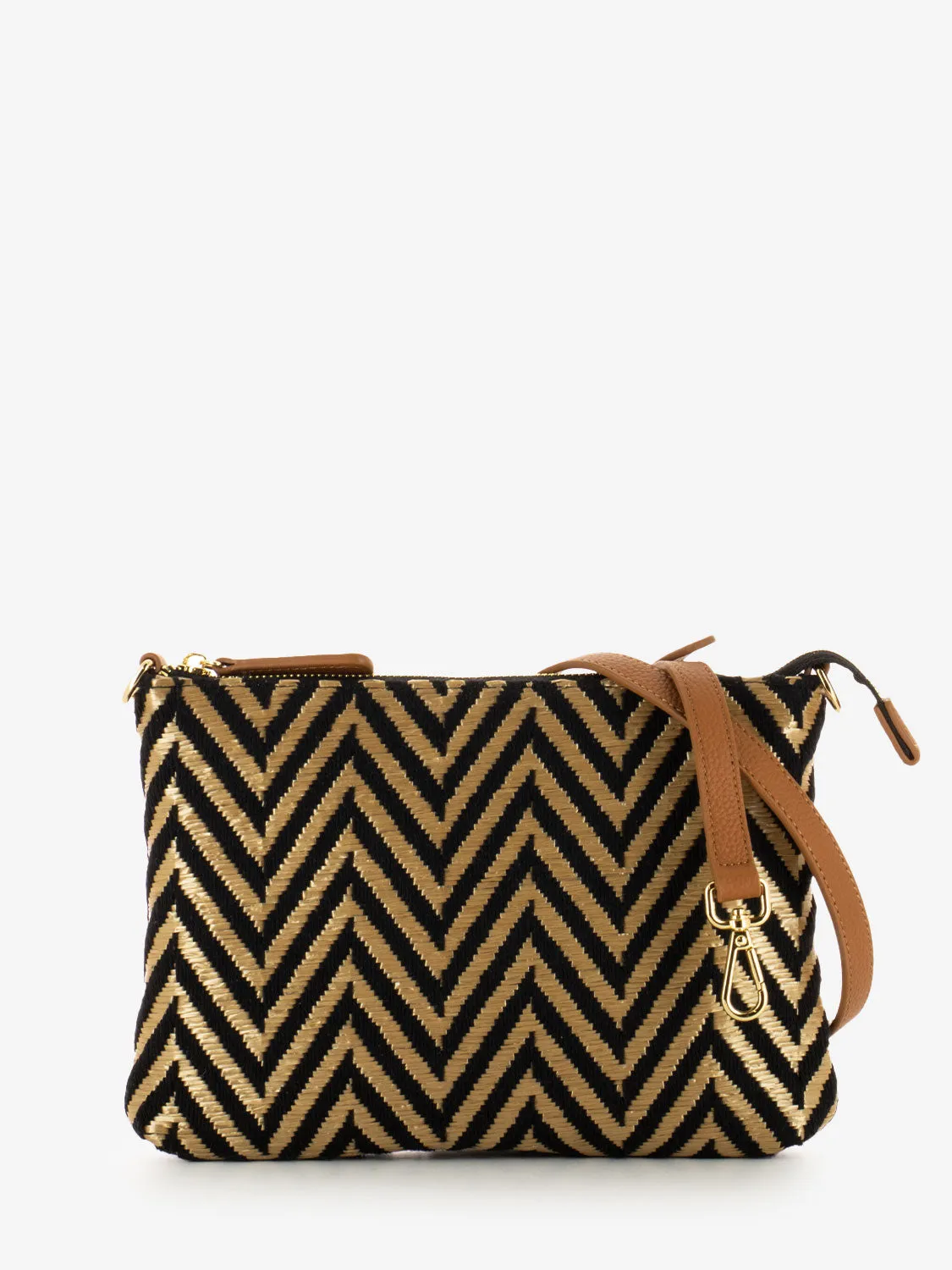 Pochette Liverpool con tracolla cuoio / nero