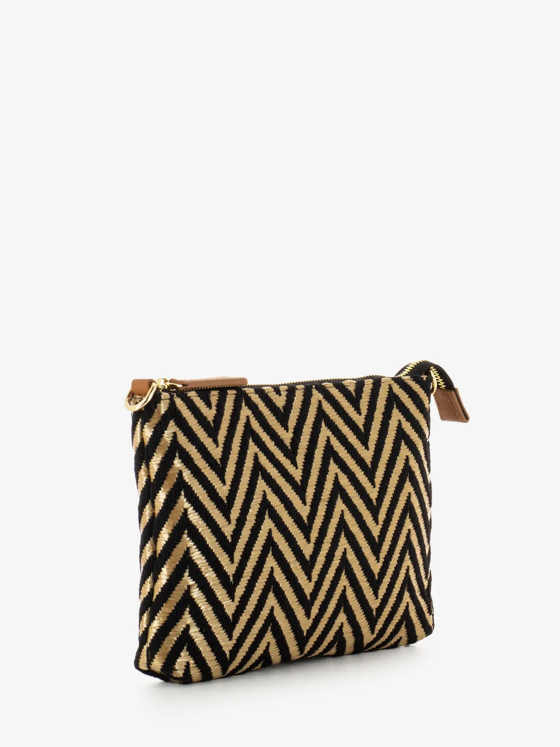Pochette Liverpool con tracolla cuoio / nero
