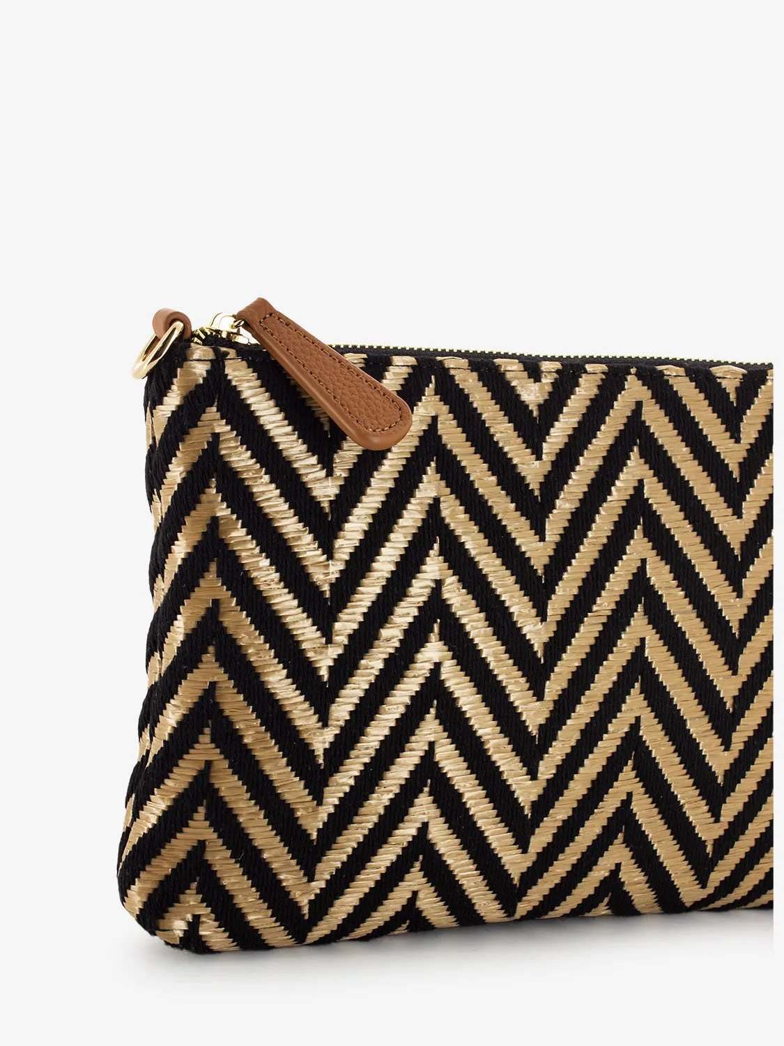 Pochette Liverpool con tracolla cuoio / nero