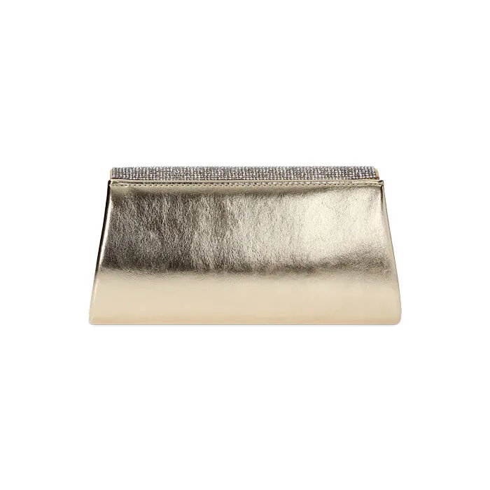 Pochette oro in laminato con pietre