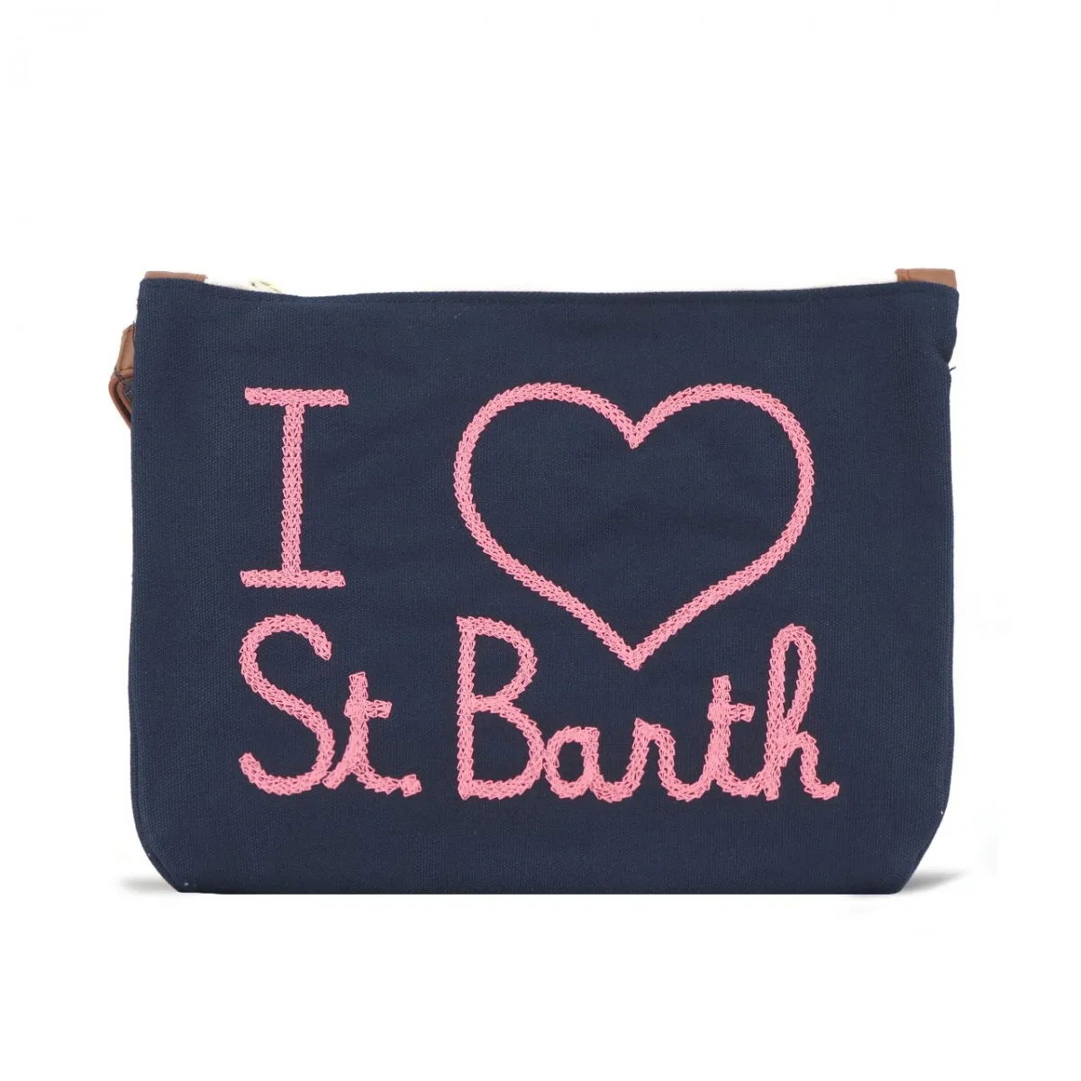 Pochette Parisienne In Tela, Blu