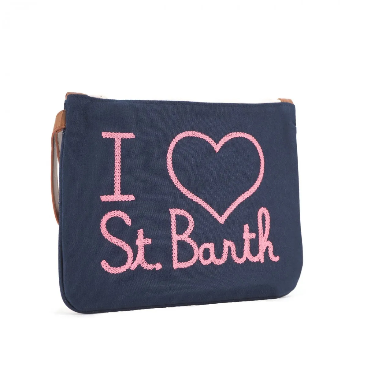 Pochette Parisienne In Tela, Blu