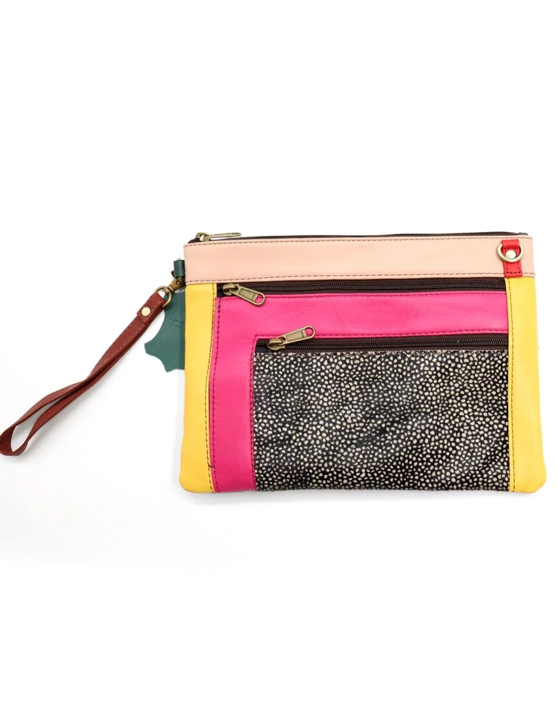 POCHETTE PIATTA IN PELLE RICICLATA 28 X 20 X 2 cm "TRULY"