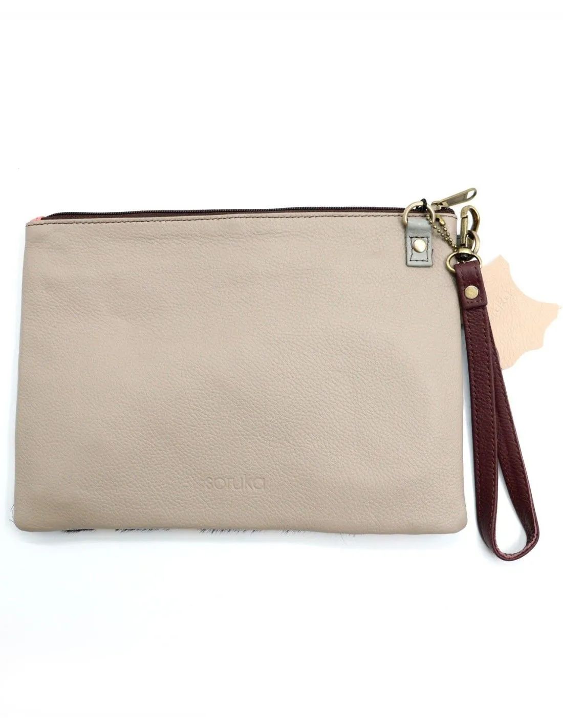 POCHETTE PIATTA IN PELLE RICICLATA 28 X 20 X 2 cm "TRULY"