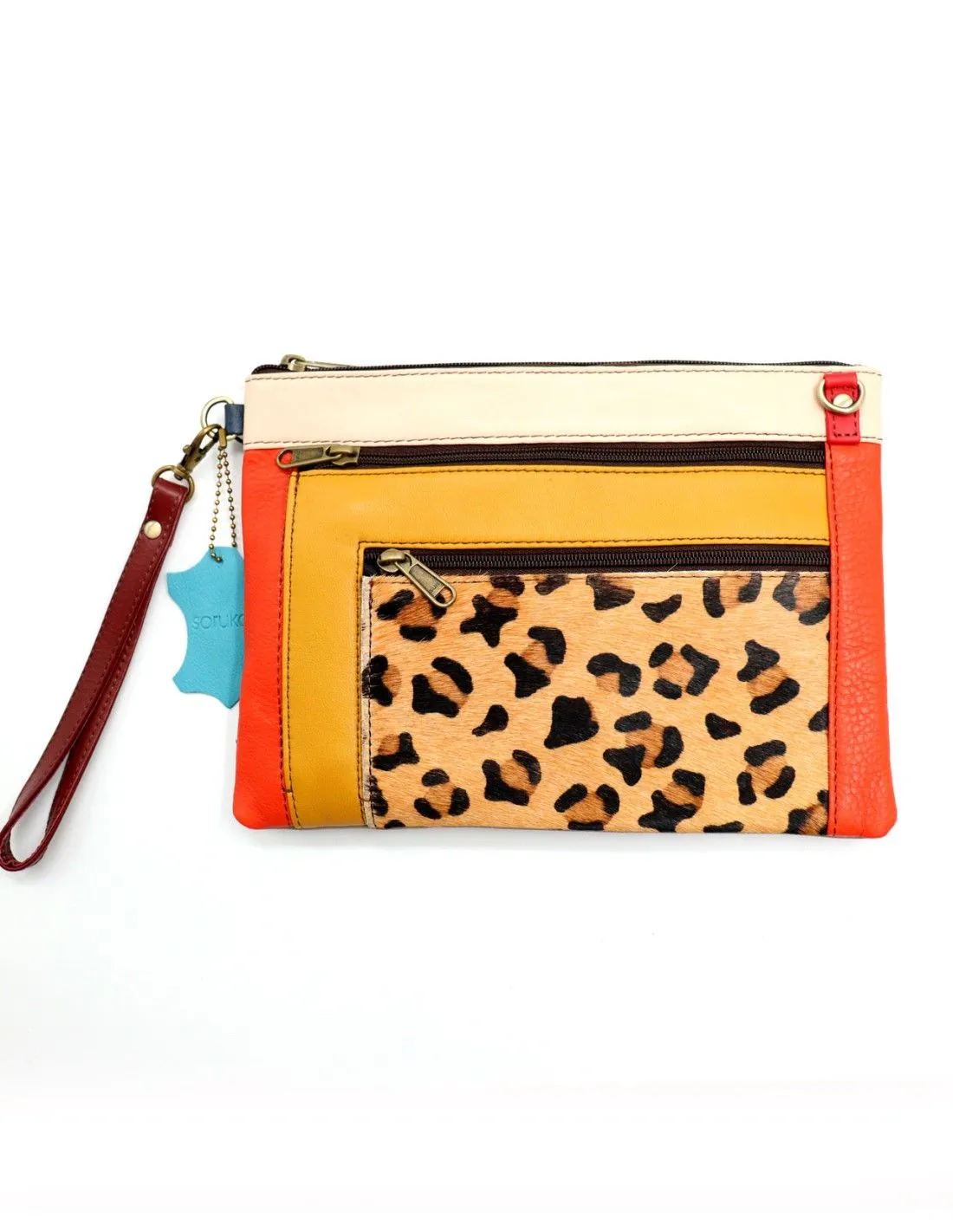 POCHETTE PIATTA IN PELLE RICICLATA 28 X 20 X 2 cm "TRULY"
