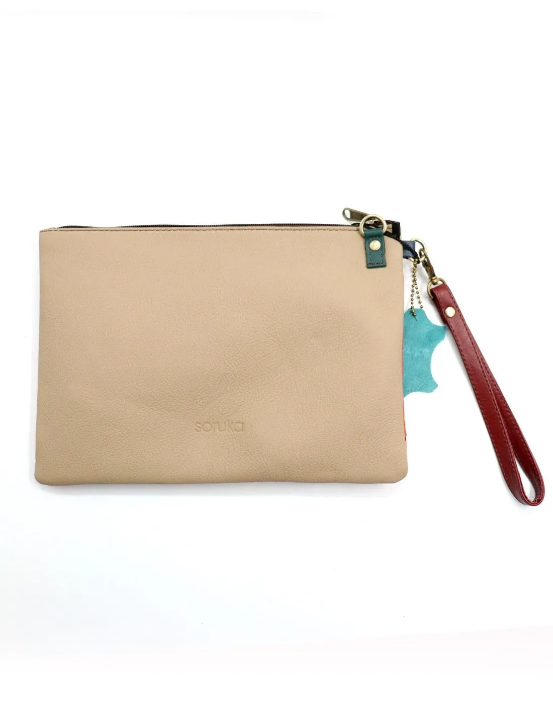 POCHETTE PIATTA IN PELLE RICICLATA 28 X 20 X 2 cm "TRULY"