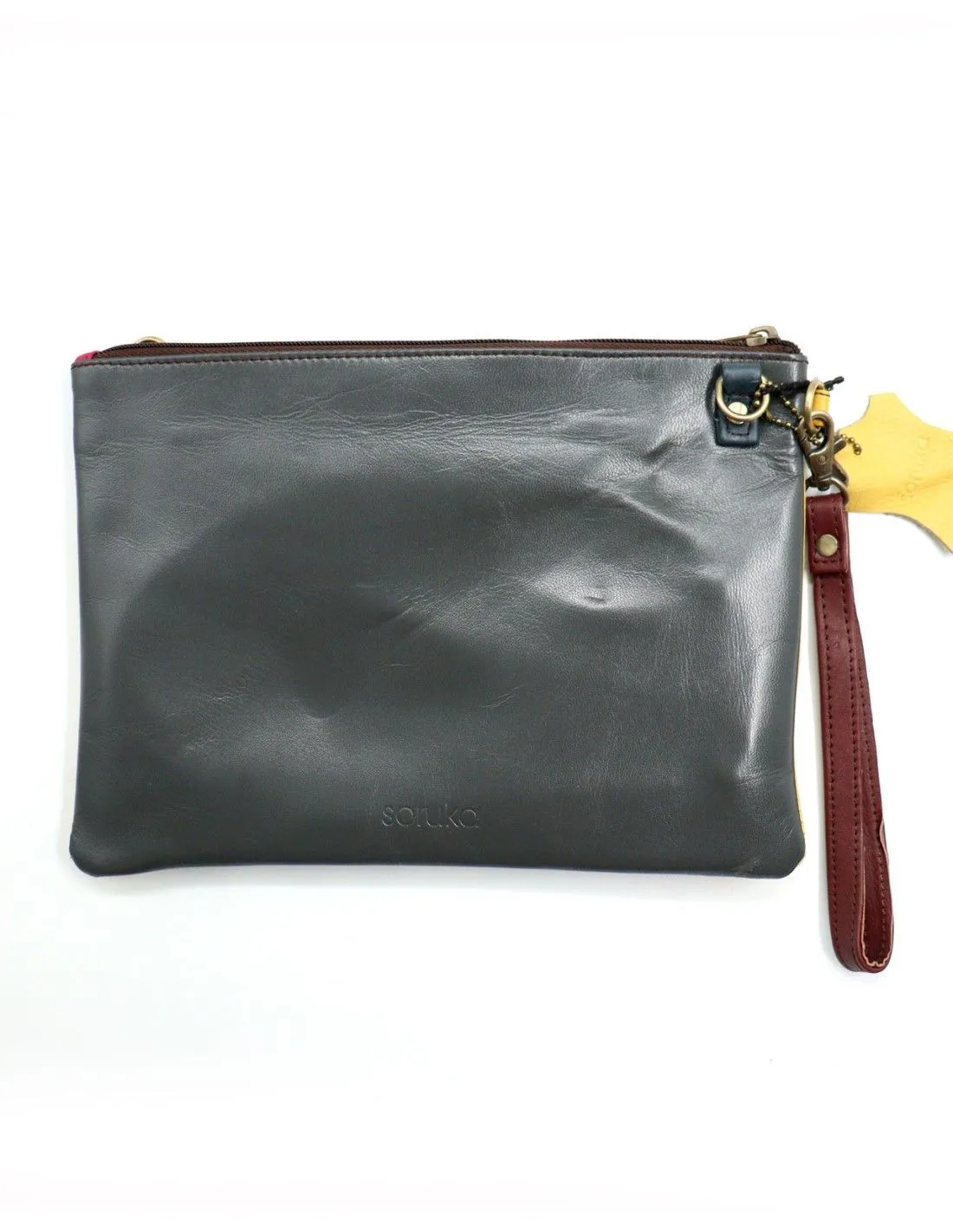 POCHETTE PIATTA IN PELLE RICICLATA 28 X 20 X 2 cm "TRULY"