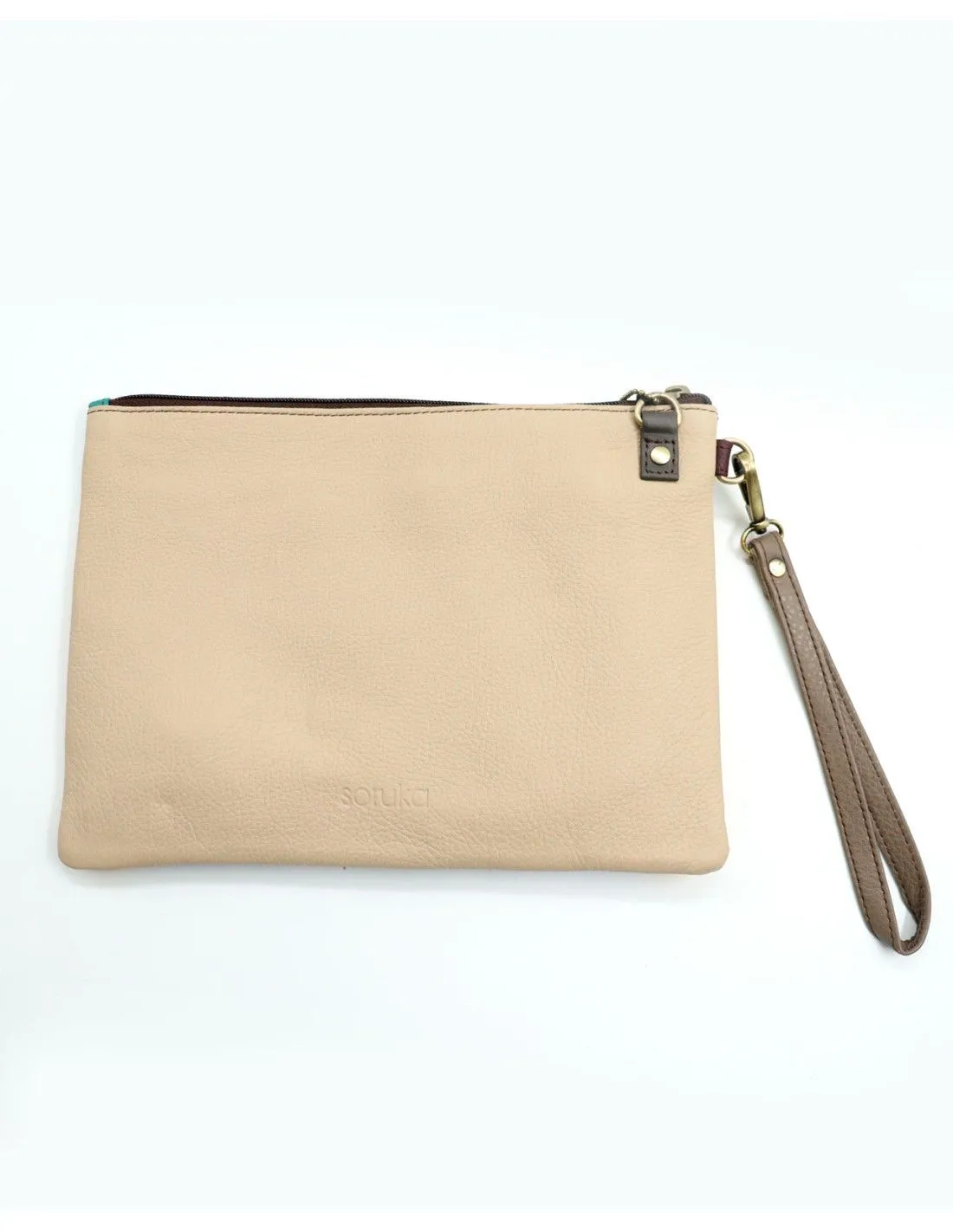 POCHETTE PIATTA IN PELLE RICICLATA 28 X 20 X 2 cm "TRULY"