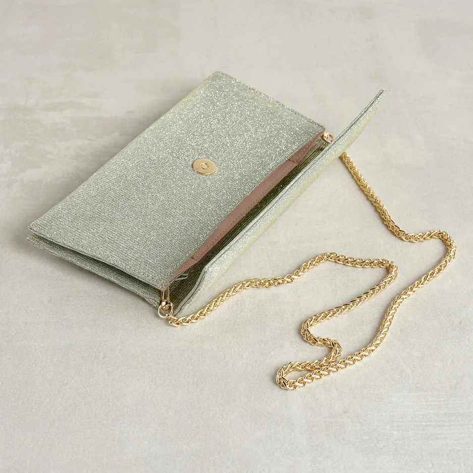Pochette Tessuto Oro