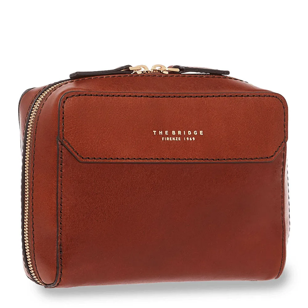 Pochette Uomo THE BRIDGE linea Dante in Pelle Marrone 09340201