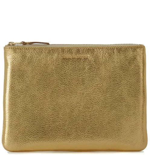 Pochette Wallet Comme des Garçons in pelle oro