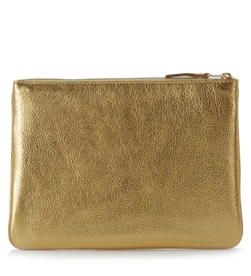 Pochette Wallet Comme des Garçons in pelle oro