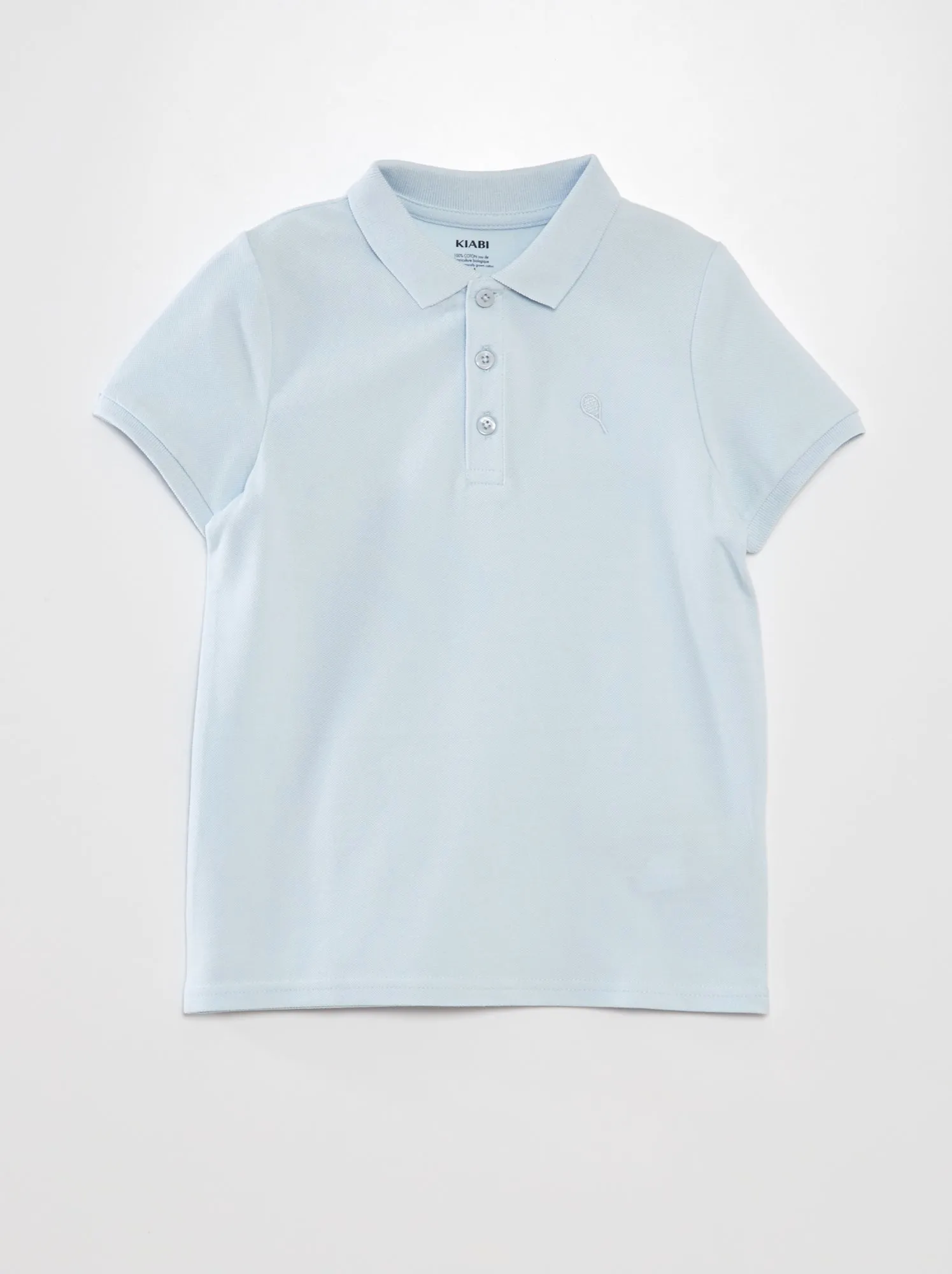 Polo in piqué di cotone - BLU