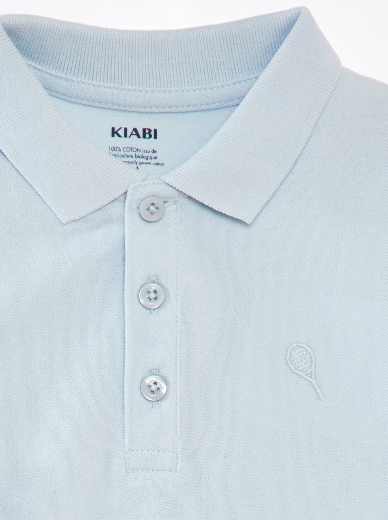 Polo in piqué di cotone - BLU