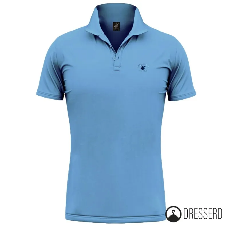 Polo Uomo  Beverly Hills Polo Club-100% Cotone Piquet Maglia mezza manica Tinta unita Maglie Dresserd