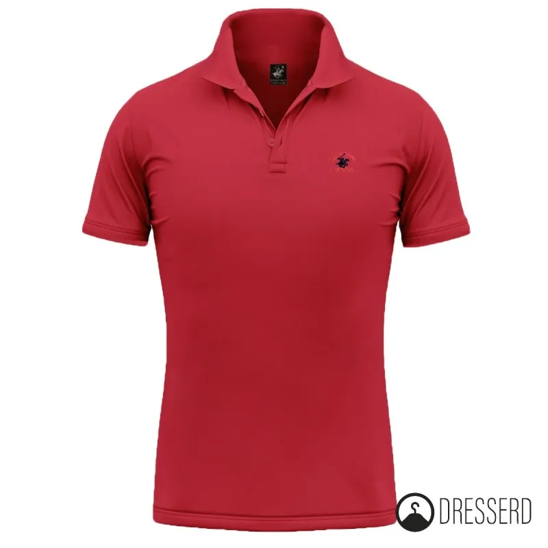 Polo Uomo  Beverly Hills Polo Club-100% Cotone Piquet Maglia mezza manica Tinta unita Maglie Dresserd