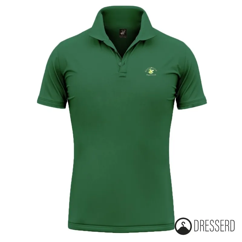 Polo Uomo  Beverly Hills Polo Club-100% Cotone Piquet Maglia mezza manica Tinta unita Maglie Dresserd