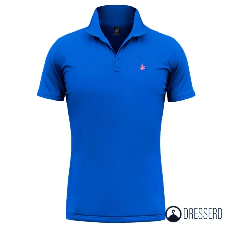 Polo Uomo  Beverly Hills Polo Club-100% Cotone Piquet Maglia mezza manica Tinta unita Maglie Dresserd