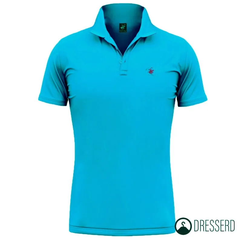 Polo Uomo  Beverly Hills Polo Club-100% Cotone Piquet Maglia mezza manica Tinta unita Maglie Dresserd