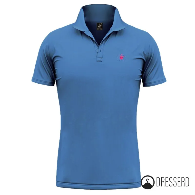 Polo Uomo  Beverly Hills Polo Club-100% Cotone Piquet Maglia mezza manica Tinta unita Maglie Dresserd